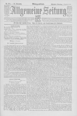 Allgemeine Zeitung Sonntag 2. November 1890