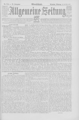 Allgemeine Zeitung Montag 22. Dezember 1890