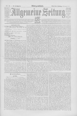 Allgemeine Zeitung Freitag 30. Januar 1891
