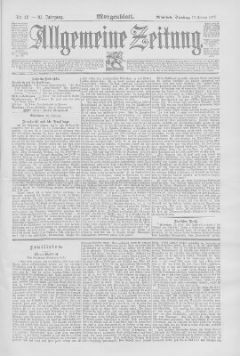 Allgemeine Zeitung Dienstag 17. Februar 1891