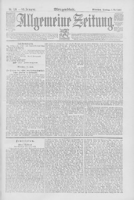 Allgemeine Zeitung Freitag 1. Mai 1891