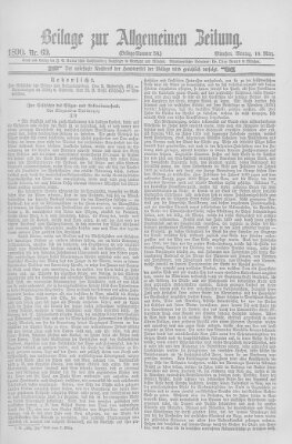 Allgemeine Zeitung Montag 10. März 1890