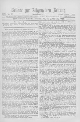 Allgemeine Zeitung Dienstag 11. März 1890