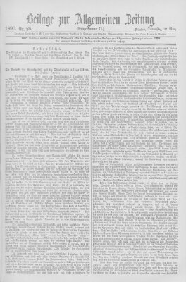 Allgemeine Zeitung Donnerstag 27. März 1890
