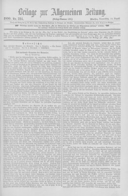 Allgemeine Zeitung Donnerstag 14. August 1890