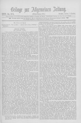 Allgemeine Zeitung Freitag 3. Oktober 1890