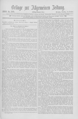 Allgemeine Zeitung Samstag 18. Oktober 1890