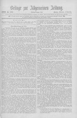 Allgemeine Zeitung Mittwoch 5. November 1890