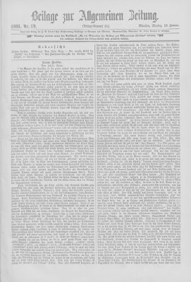 Allgemeine Zeitung Montag 19. Januar 1891