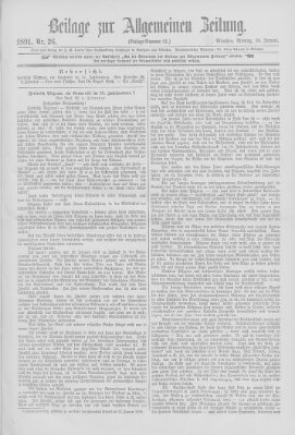 Allgemeine Zeitung Montag 26. Januar 1891