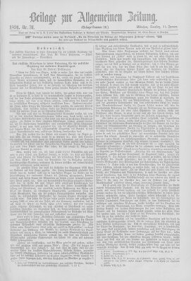 Allgemeine Zeitung Samstag 31. Januar 1891