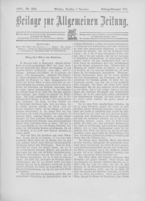 Allgemeine Zeitung Samstag 7. November 1891