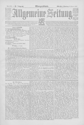 Allgemeine Zeitung Dienstag 6. Oktober 1891