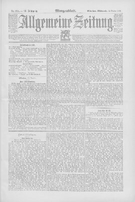Allgemeine Zeitung Mittwoch 14. Oktober 1891