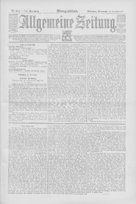 Allgemeine Zeitung Mittwoch 18. November 1891