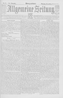 Allgemeine Zeitung Donnerstag 28. Januar 1892
