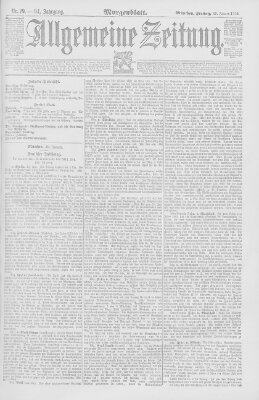 Allgemeine Zeitung Freitag 29. Januar 1892
