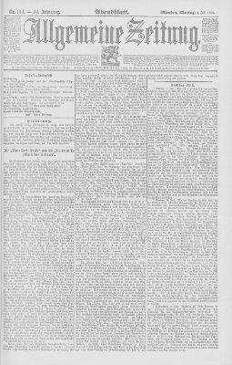 Allgemeine Zeitung Montag 4. Juli 1892