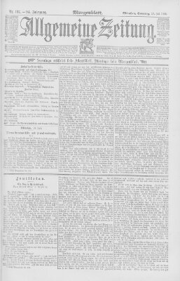 Allgemeine Zeitung Sonntag 17. Juli 1892