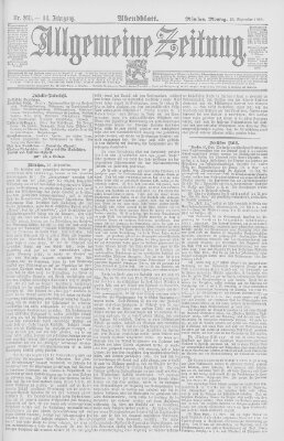 Allgemeine Zeitung Montag 26. September 1892