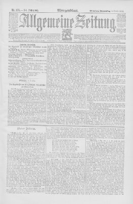 Allgemeine Zeitung Donnerstag 6. Oktober 1892
