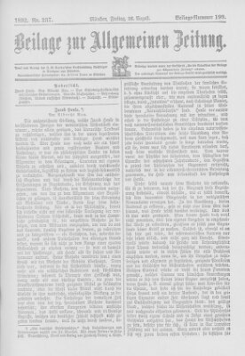 Allgemeine Zeitung Freitag 26. August 1892
