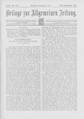 Allgemeine Zeitung Donnerstag 9. Juni 1892