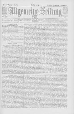 Allgemeine Zeitung Donnerstag 5. Januar 1893