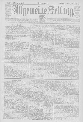 Allgemeine Zeitung Dienstag 27. Juni 1893
