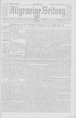 Allgemeine Zeitung Freitag 29. September 1893