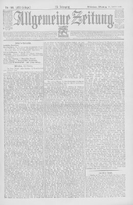 Allgemeine Zeitung Montag 30. Oktober 1893