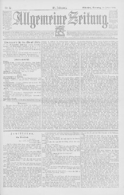 Allgemeine Zeitung Sonntag 25. Februar 1894