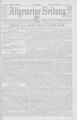 Allgemeine Zeitung Mittwoch 26. September 1894