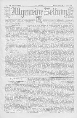 Allgemeine Zeitung Dienstag 11. Dezember 1894