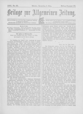 Allgemeine Zeitung Donnerstag 9. März 1893