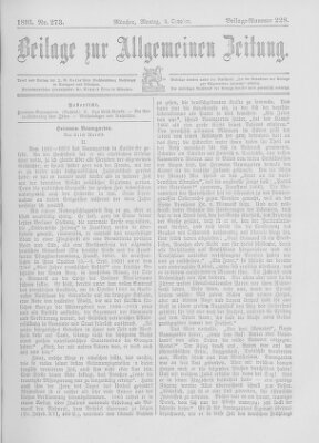 Allgemeine Zeitung Montag 2. Oktober 1893