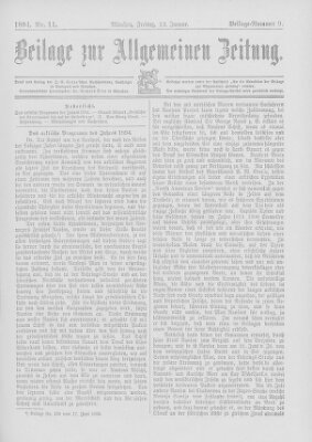 Allgemeine Zeitung Freitag 12. Januar 1894