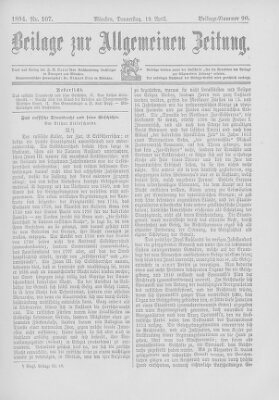 Allgemeine Zeitung Donnerstag 19. April 1894