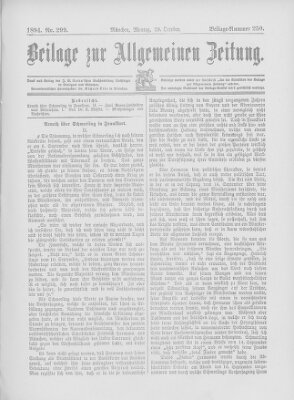 Allgemeine Zeitung Montag 29. Oktober 1894