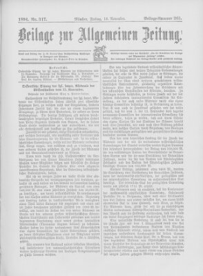 Allgemeine Zeitung Freitag 16. November 1894