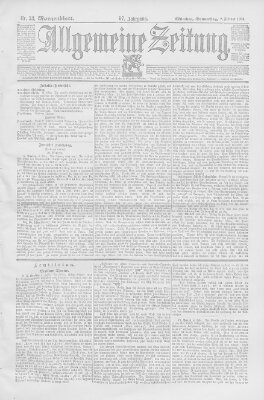 Allgemeine Zeitung Donnerstag 7. Februar 1895