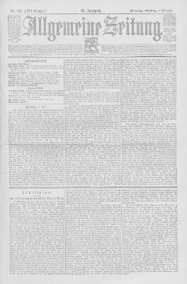 Allgemeine Zeitung Montag 6. Mai 1895