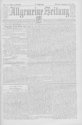 Allgemeine Zeitung Dienstag 28. Mai 1895