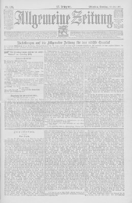 Allgemeine Zeitung Samstag 29. Juni 1895