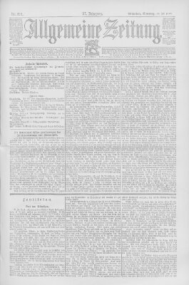 Allgemeine Zeitung Sonntag 14. Juli 1895