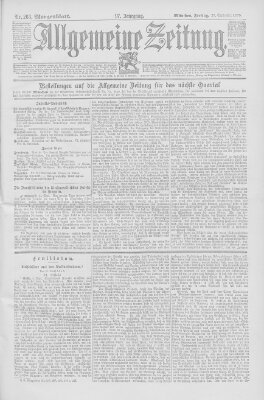 Allgemeine Zeitung Freitag 27. September 1895
