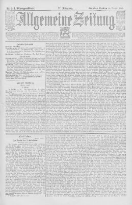 Allgemeine Zeitung Freitag 13. Dezember 1895