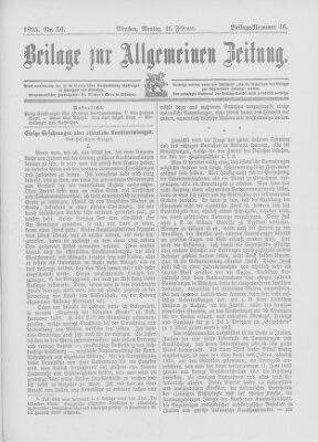 Allgemeine Zeitung Montag 25. Februar 1895