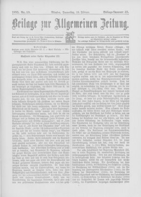 Allgemeine Zeitung Donnerstag 28. Februar 1895