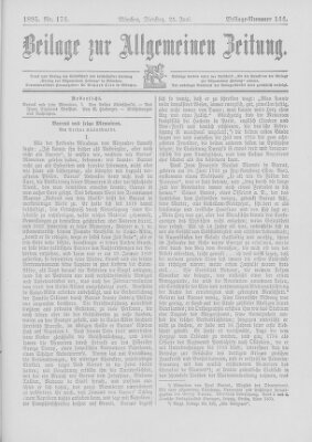 Allgemeine Zeitung Dienstag 25. Juni 1895